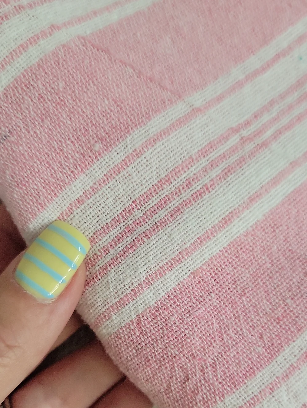 PAULA Personalized Pink & White Striped Turkish Cabana Beach Towel with Fringe